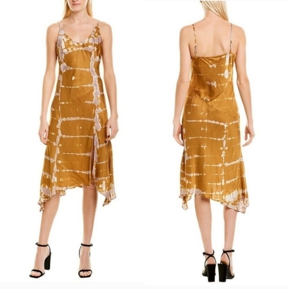 New Young Fabulous & Broke Handkerchief Slip In Sweet Fig Dress NWT  Sizes S & L - Picture 1 of 14